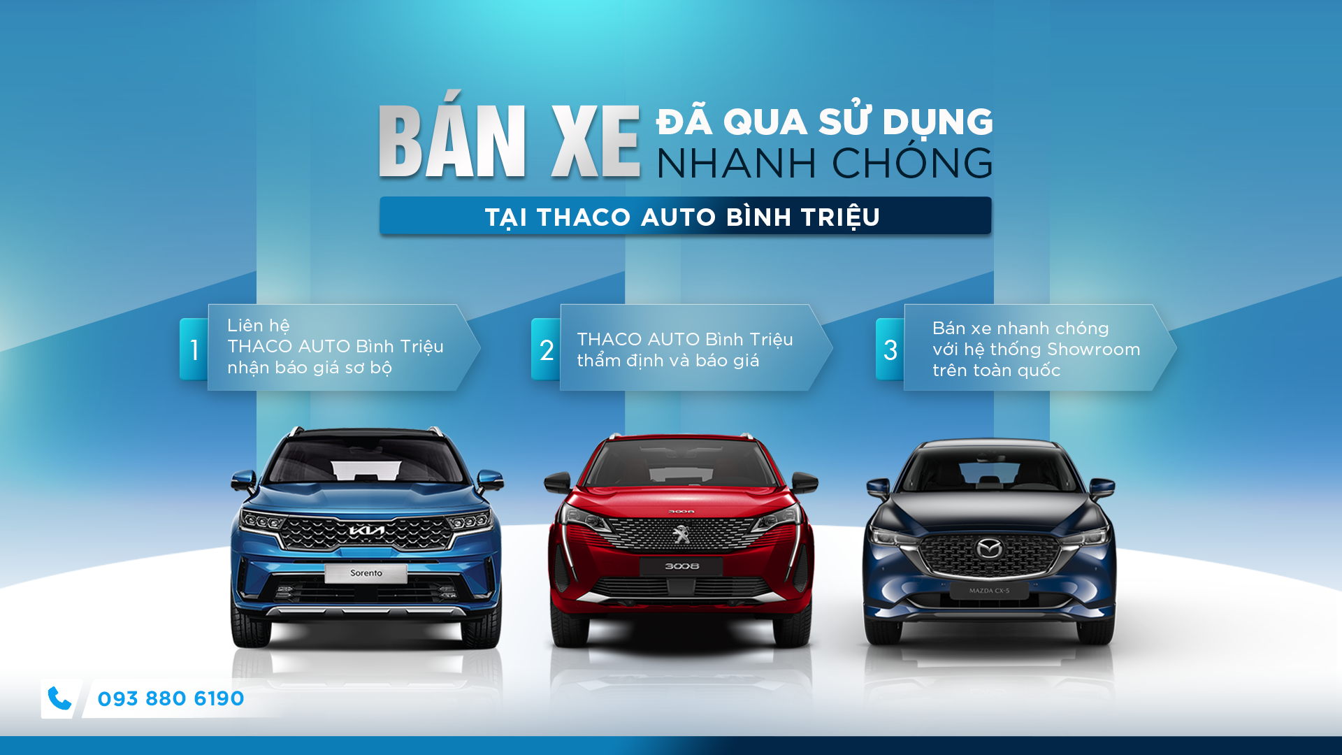 Bán xe đã qua sử dụng nhanh chóng tại THACO AUTO Bình Triệu